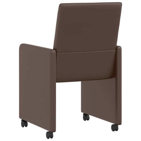 Esszimmerstühle 2 pcs Braun 57 x 66 x 94 cm Kunstleder