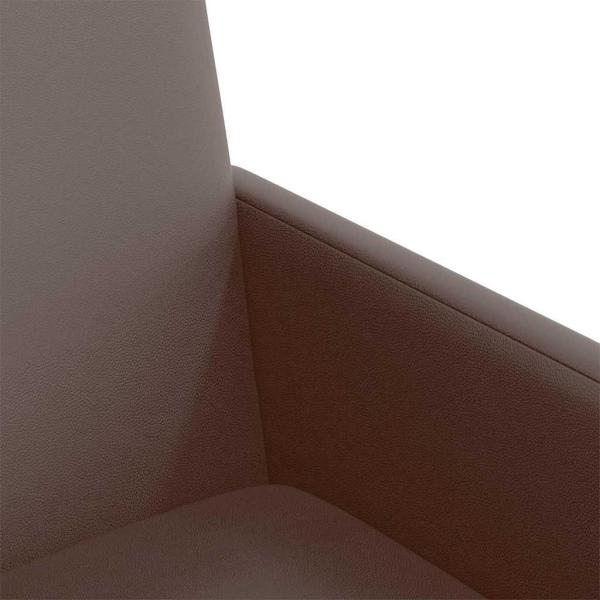 Esszimmerstühle 2 pcs Braun 57 x 66 x 94 cm Kunstleder