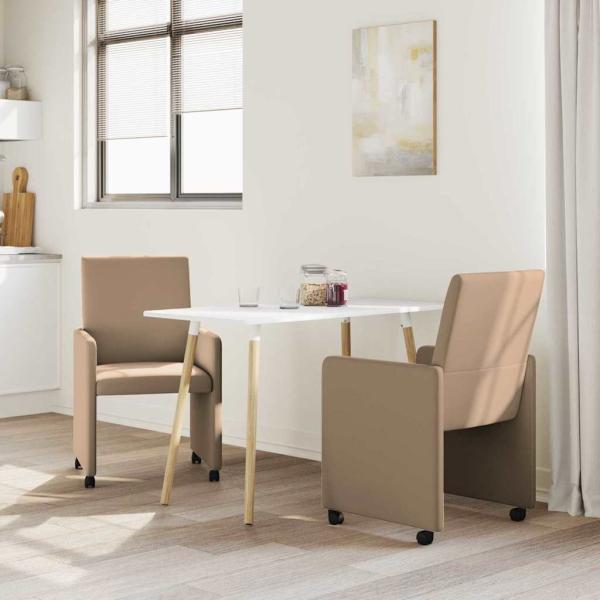 Esszimmerstühle 2 pcs Cappuccino 57 x 66 x 94 cm Kunstleder