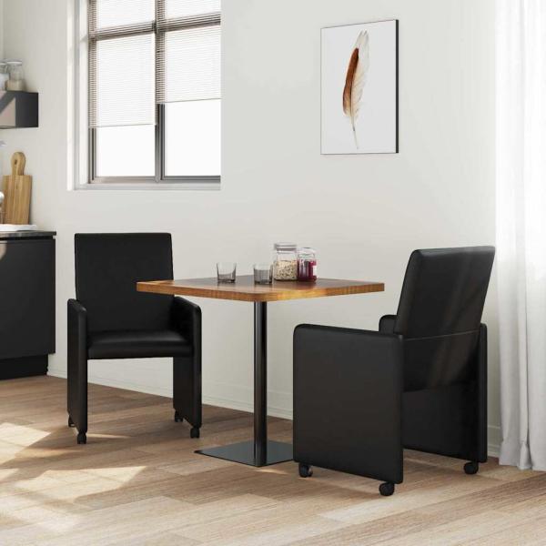 Esszimmerstühle 2 pcs Schwarz 57 x 66 x 94 cm Kunstleder