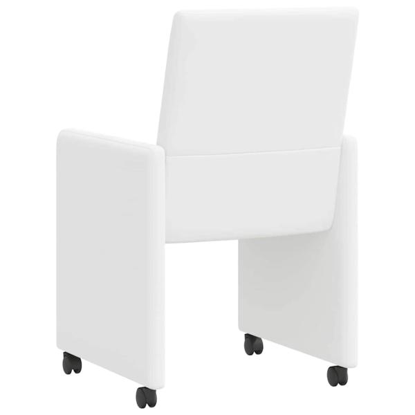 ARDEBO.de - Esszimmerstühle 2 pcs Weiß 57 x 66 x 94 cm Kunstleder