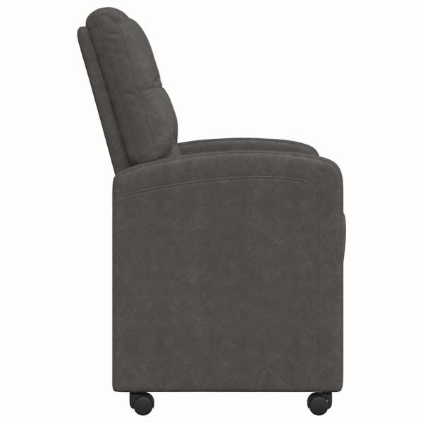 Esszimmerstühle mit Rollen 2 stk. Kunstleder Schwarz