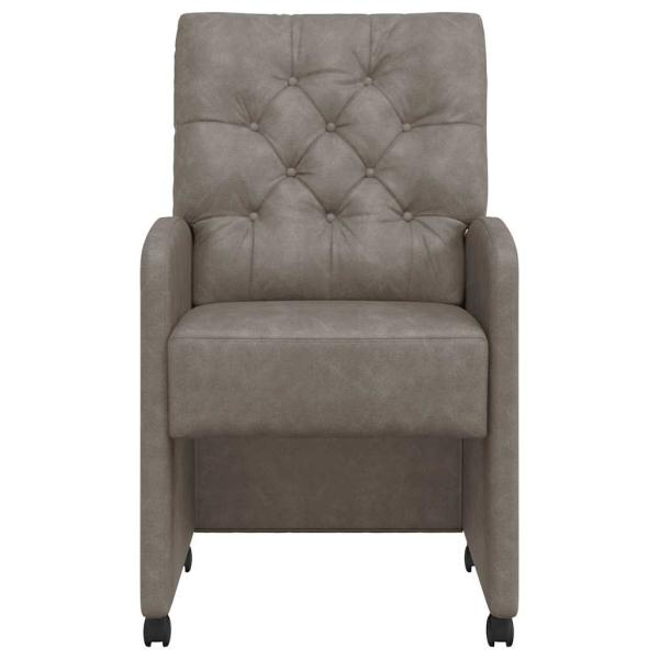 Esszimmerstühle 2 pcs Grau 58 x 67 x 97 cm Kunstleder