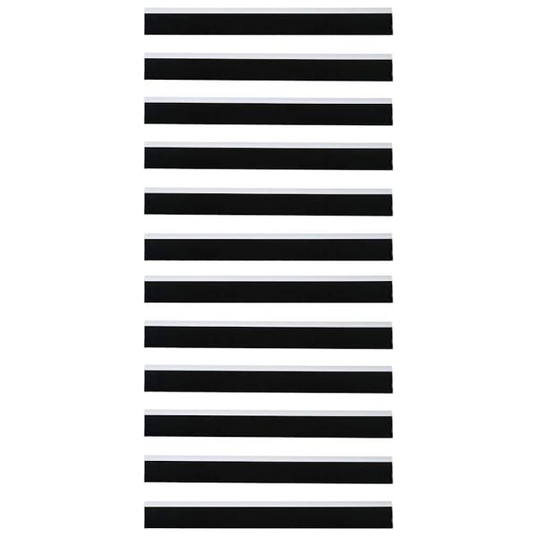 Selbstklebende Türbürstendichtungen 12 pcs Weiß 100 cm