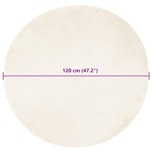 Kunstfell Schaffellteppich Weiß 120 x 120 cm Polyester
