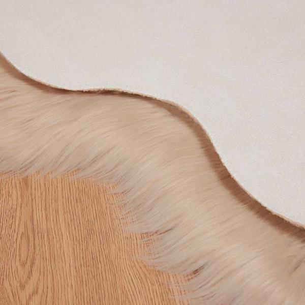 Kunstfell Schaffellteppich Beige 80 x 120 cm Polyester