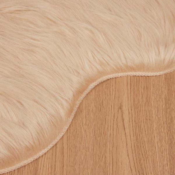 Kunstfell Schaffellteppich Beige 80 x 120 cm Polyester