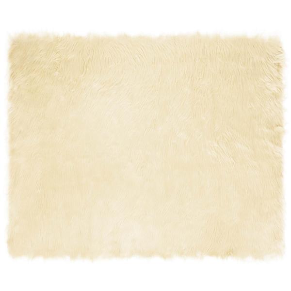 Kunstfell Schaffellteppich Creme 200 x 280 cm Polyester