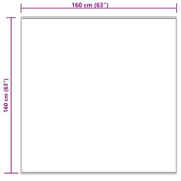 Kunstfell Schaffellteppich Creme 160 x 160 cm Polyester