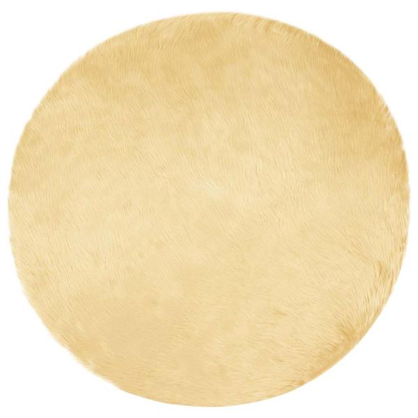 ARDEBO.de - Kunstfell Schaffellteppich Creme 200 x 200 cm Polyester