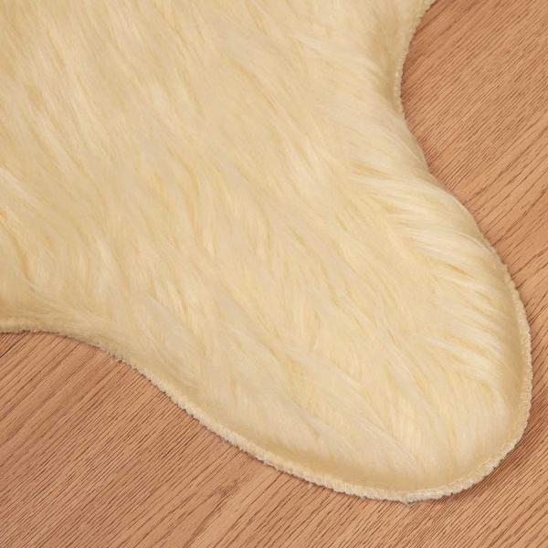 Kunstfell Schaffellteppich Creme 60 x 90 cm Polyester