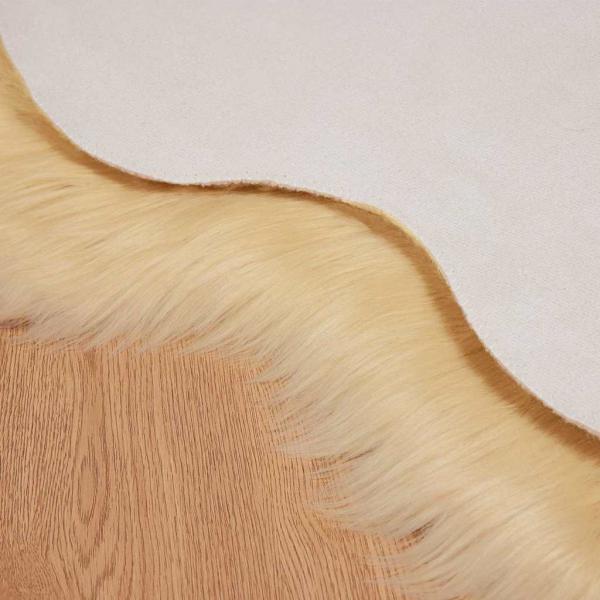 Kunstfell Schaffellteppich Creme 60 x 90 cm Polyester