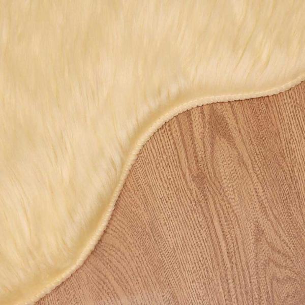 Kunstfell Schaffellteppich Creme 60 x 90 cm Polyester