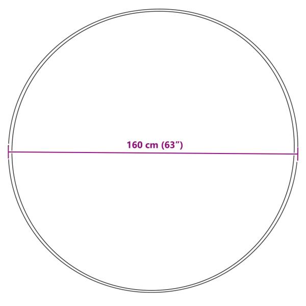 ARDEBO.de - Teppich aus Kunstschaffell TAFALLA Grau Ø 160 cm Polyester