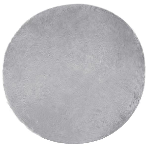 Teppich aus Kunstschaffell TAFALLA Grau Ø 160 cm Polyester