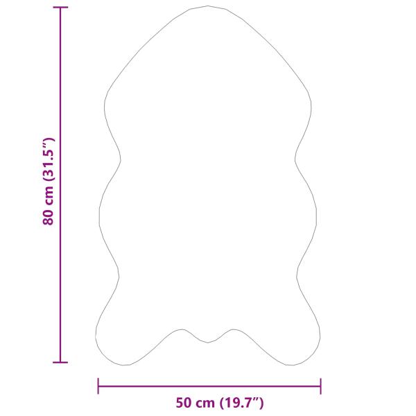 Kunstfell Schaffellteppich Grau 50 x 80 cm Polyester