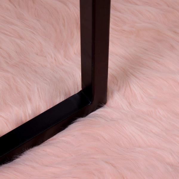 Kunstfell Schaffellteppich Rosa 140 x 200 cm Polyester