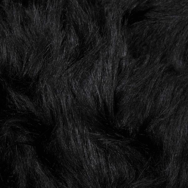 Kunstfell Schaffellteppich Schwarz 80 x 250 cm Polyester