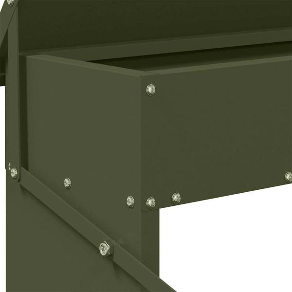 Hühnertretfeeder Olive Grün 48,5 x 39,5 x 19 cm