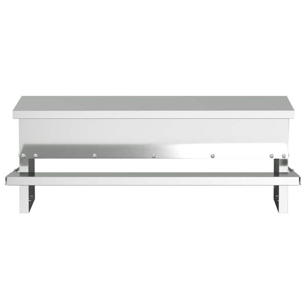 Hühnertretfeeder Silber 48,5 x 39,5 x 19 cm Verzinkter Stahl