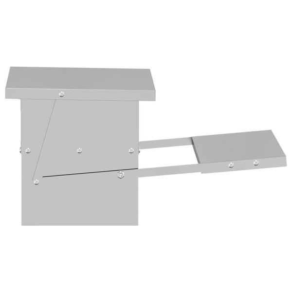 Hühnertretfeeder Silber 48,5 x 39,5 x 19 cm Verzinkter Stahl