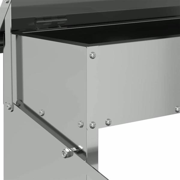 Hühnertretfeeder Silber 48,5 x 39,5 x 19 cm Verzinkter Stahl