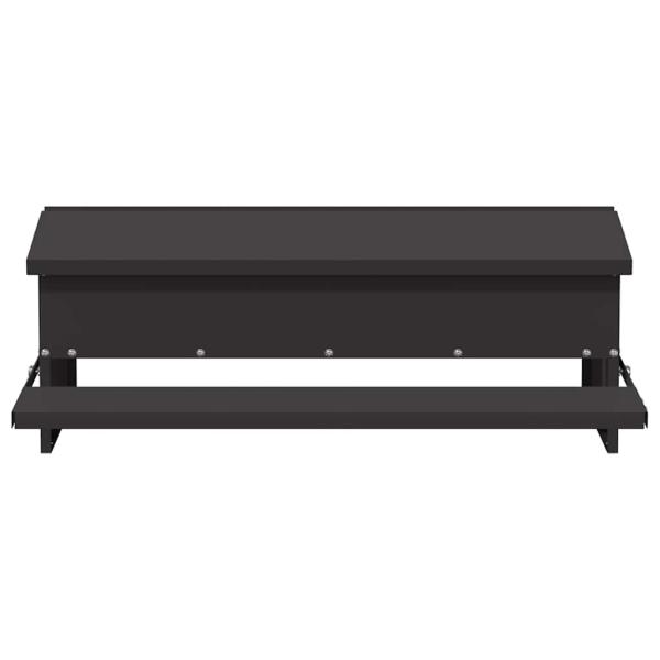 Hühnertretfeeder Schwarz 75 x 53 x 20,5 cm Kaltgewalzter Stahl