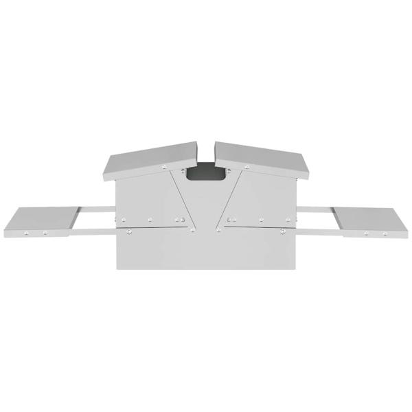 Hühnertretfeeder Silber 75 x 53 x 20,5 cm Verzinkter Stahl