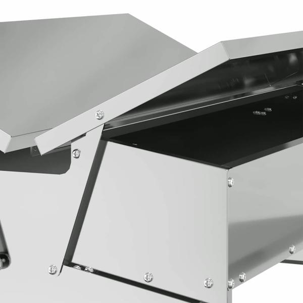 Hühnertretfeeder Silber 75 x 53 x 20,5 cm Verzinkter Stahl