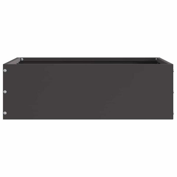 ARDEBO.de - Raseneinfassung 6 pcs Schwarz 40 x 40 x 13 cm Stahl