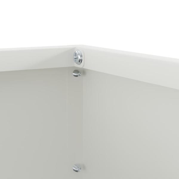 Raseneinfassung 6 pcs Weiß 40 x 40 x 13 cm Stahl