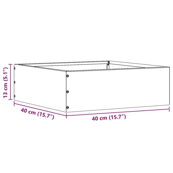 Raseneinfassung 6 pcs Olive Grün 40 x 40 x 13 cm Stahl