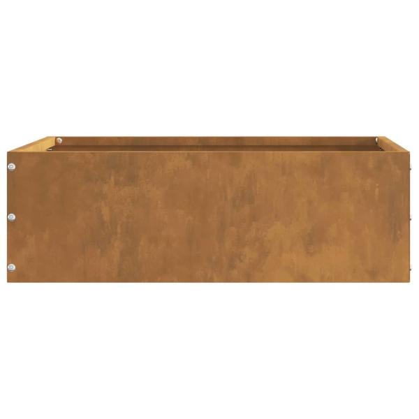 ARDEBO.de - Raseneinfassung Rostig 40 x 40 x 13 cm Wetterfeststahl