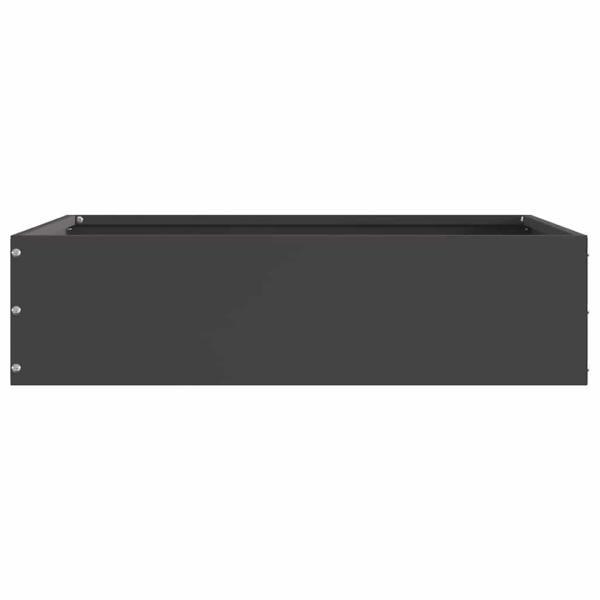 ARDEBO.de - Raseneinfassung Schwarz 50 x 50 x 13 cm Stahl