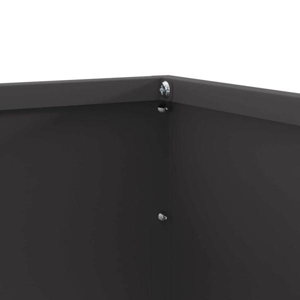 Raseneinfassung Schwarz 50 x 50 x 13 cm Stahl