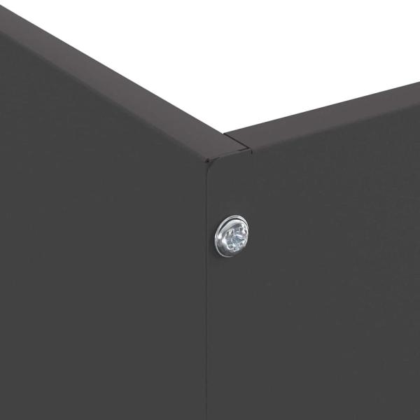 Raseneinfassung 6 pcs Schwarz 50 x 50 x 13 cm Stahl