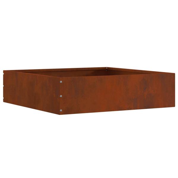 Raseneinfassung Rostig 50 x 50 x 13 cm Wetterfeststahl