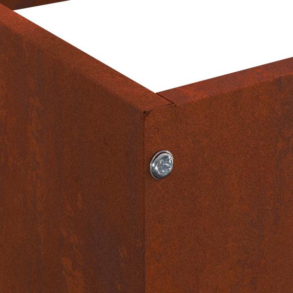 Raseneinfassung Rostig 50 x 50 x 13 cm Wetterfeststahl