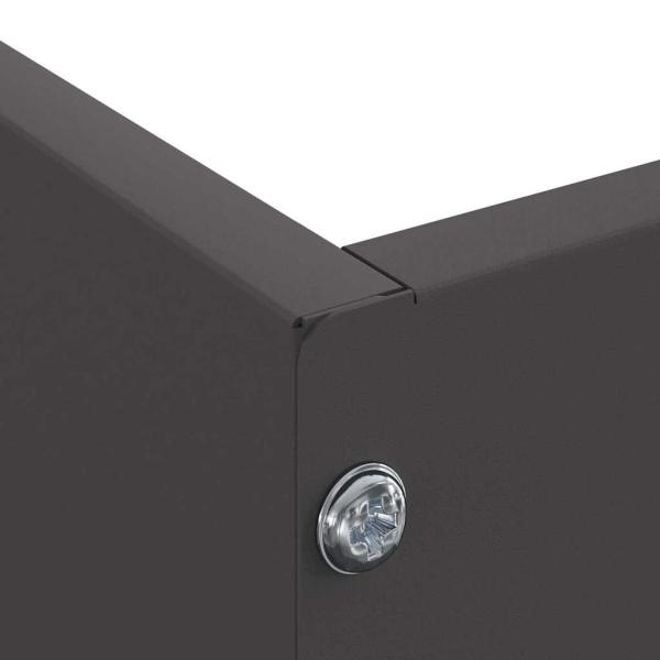 Raseneinfassung 6 pcs Schwarz 60 x 60 x 13 cm Stahl