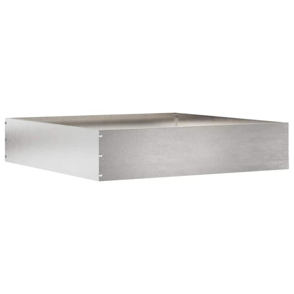 Raseneinfassung Silber 60 x 60 x 13 cm Edelstahl