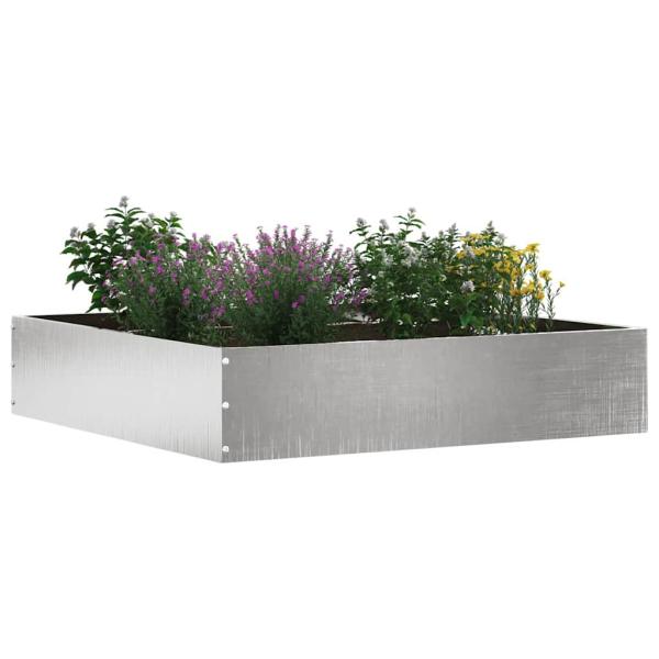 Raseneinfassung Silber 60 x 60 x 13 cm Edelstahl