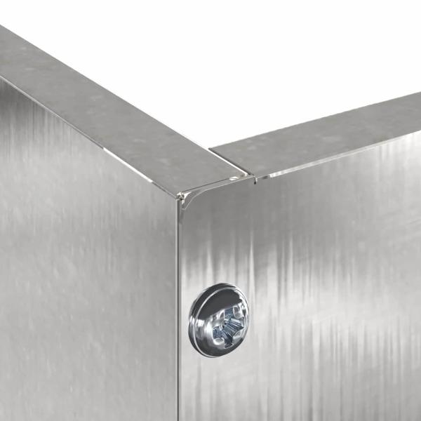 Raseneinfassung Silber 60 x 60 x 13 cm Edelstahl