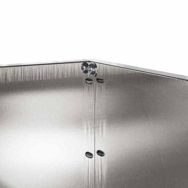 Raseneinfassung Silber 60 x 60 x 13 cm Edelstahl