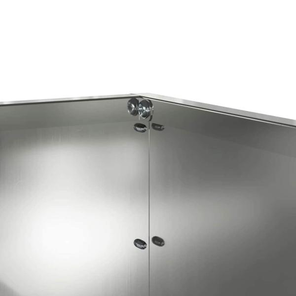 Raseneinfassung Silber 60 x 60 x 13 cm Verzinkter Stahl