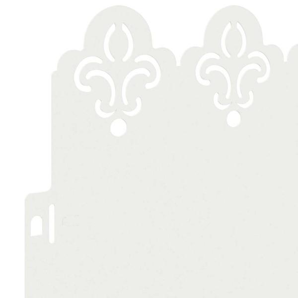 Rasenkanten 20 pcs Weiß 103 x 0,05 x 22 cm Stahl