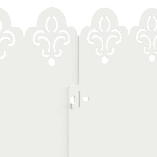 Rasenkanten 20 pcs Weiß 103 x 0,05 x 22 cm Stahl