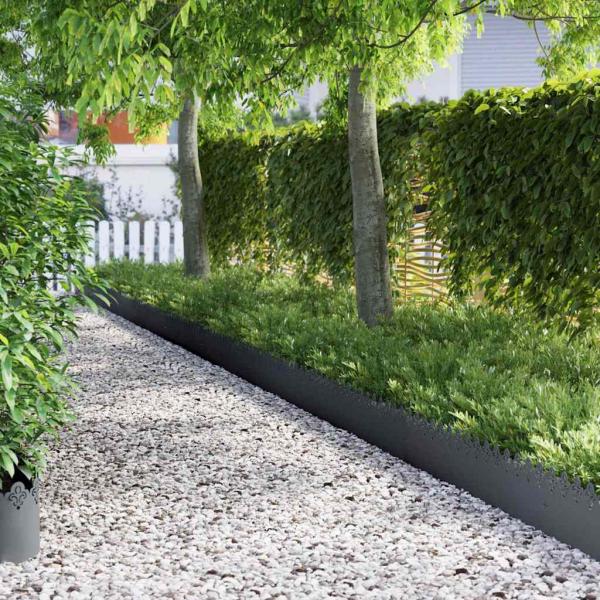 ARDEBO.de - Rasenkanten 20 pcs Anthrazit 103 x 0,05 x 22 cm Stahl