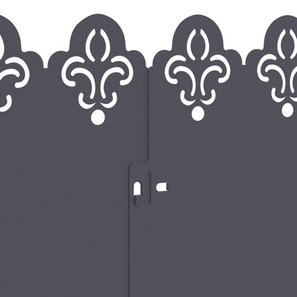 Rasenkanten 20 pcs Anthrazit 103 x 0,05 x 22 cm Stahl