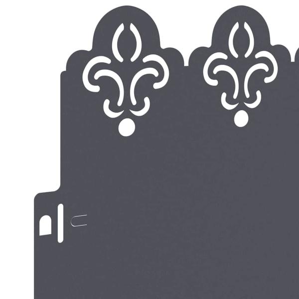 Rasenkanten 30 pcs Anthrazit 103 x 0,05 x 22 cm Stahl