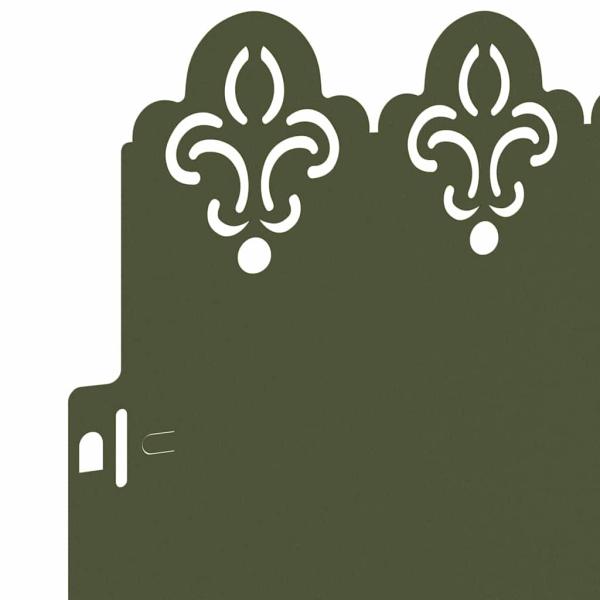 Rasenkanten 20 pcs Olive Grün 103 x 0,05 x 22 cm Stahl